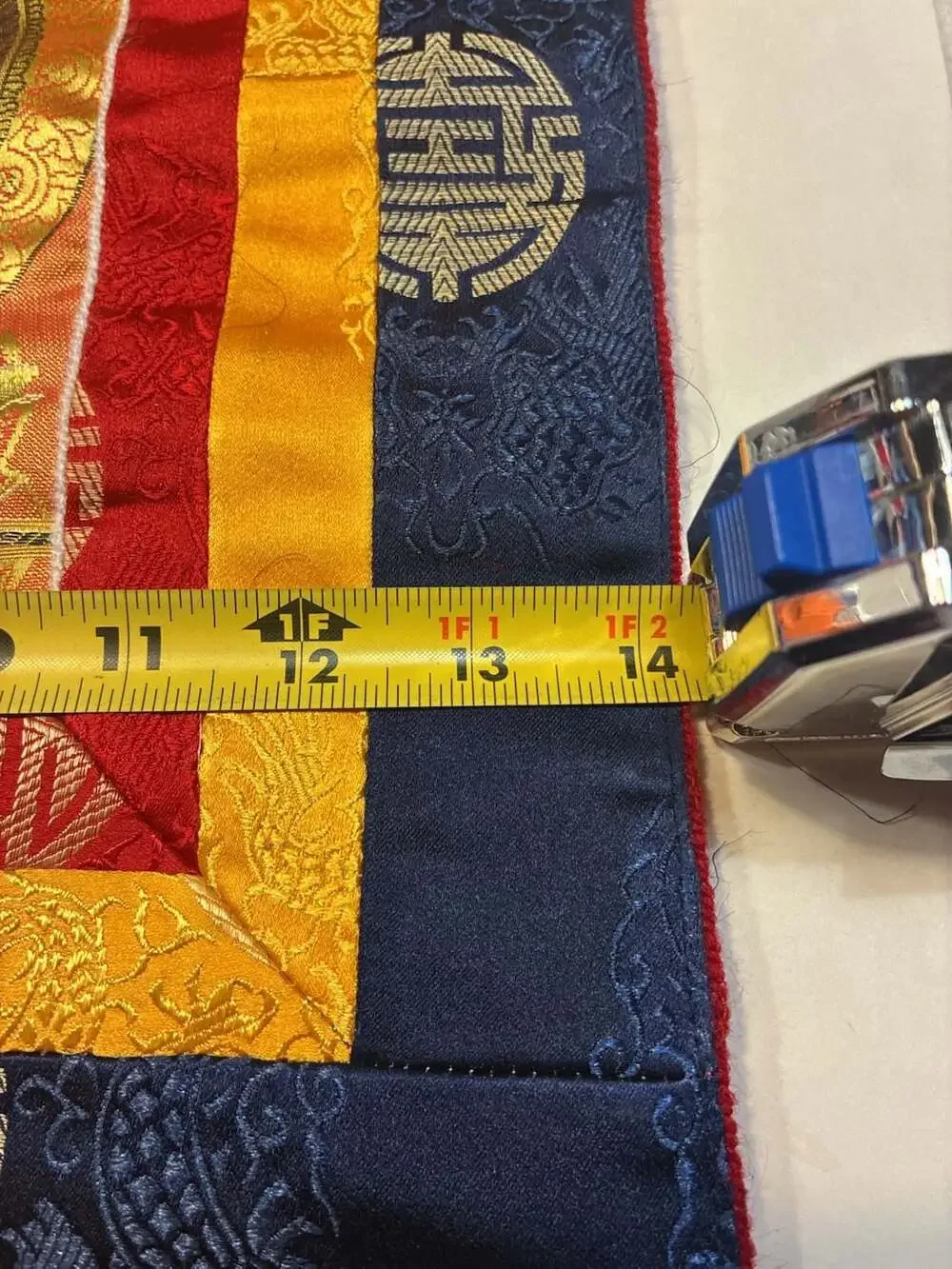 Tibetan Shakyamuni Buddha Silk Brocade Thangka Wall Hanging